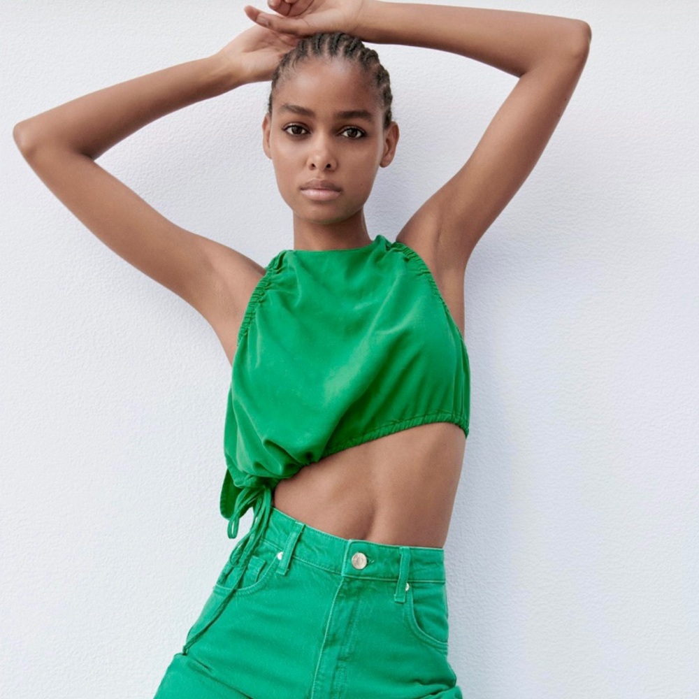 Zara- Asymmetric Crop Top